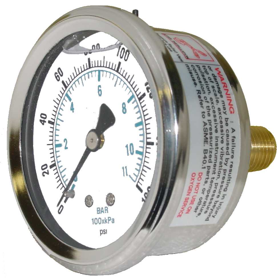 Model 202L-208CB gauge, 2.0 dial, 1/8 mount, 30-0-15