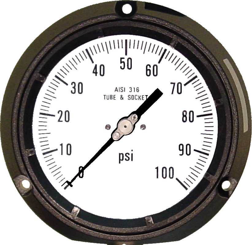 Model 4502-454W gauge, 4.5 dial, 1/4 mount, 0-20000 PSI